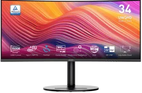 [最新產品] MSI 34" Modern MD342CQP 120Hz WQHD 3440x1440 VA (21:9) 曲面顯示器 (MO-MD34CQP)