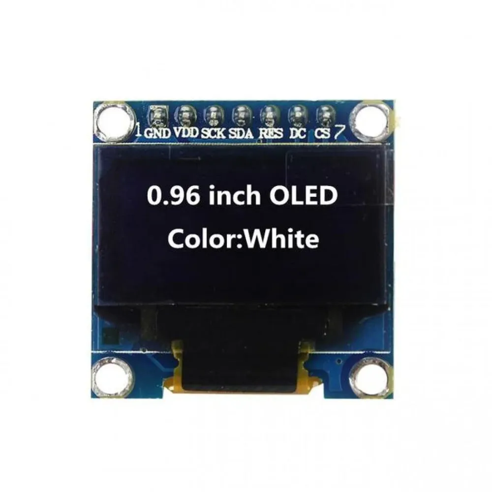 0.96 inch OLED Display Module SPI I2C IIC 128×64 7 Pin White