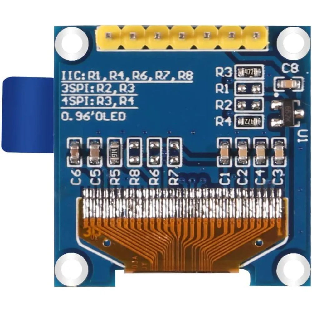 0.96 inch OLED Display Module SPI I2C IIC 128×64 7 Pin White