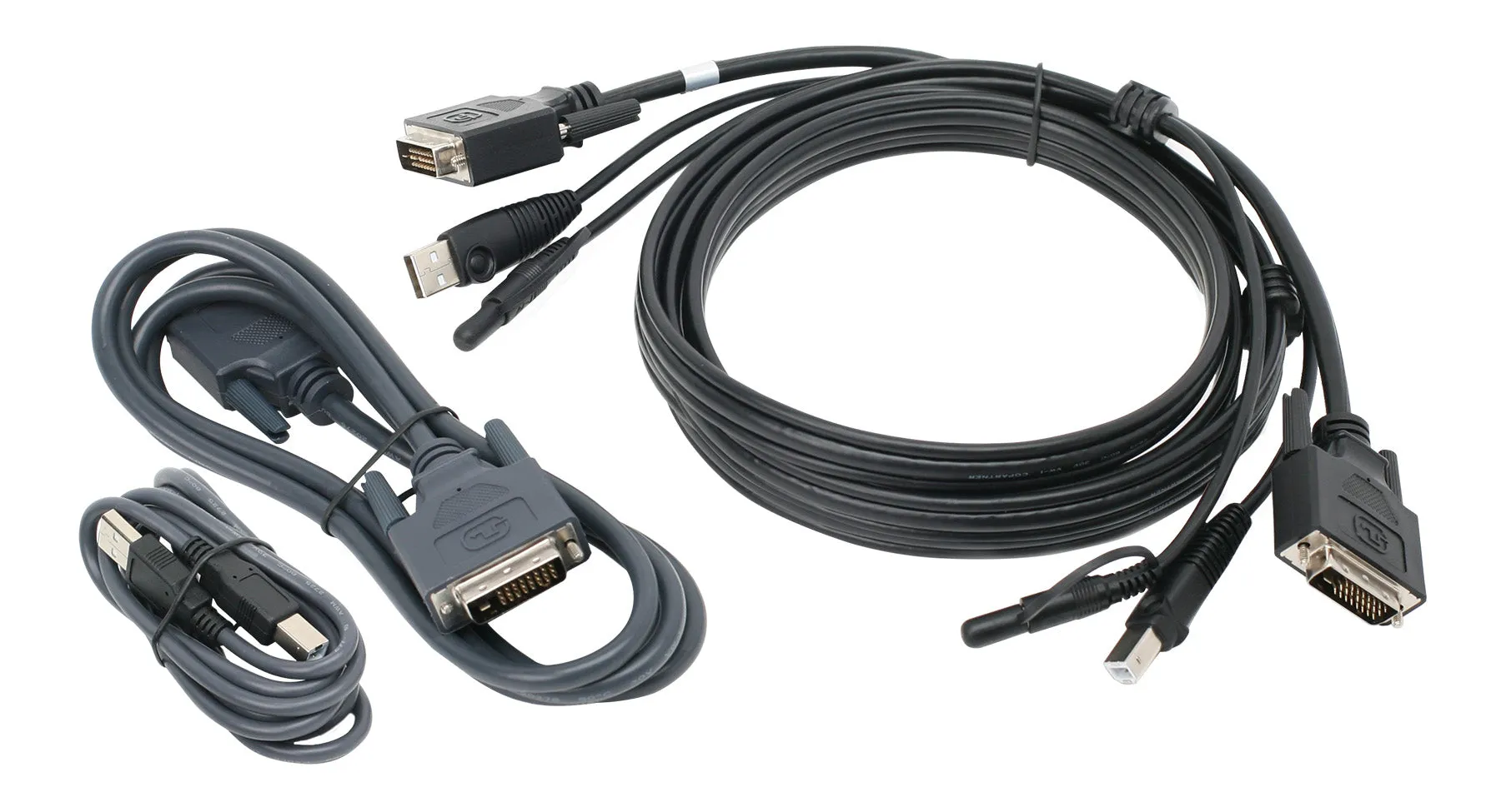 10 ft. Dual View DVI, USB KVM Cable Kit with Audio (TAA)