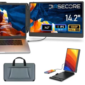 14.2" Laptop Screen Extender, 1080P FHD IPS Laptop Monitor Extender Dual Screen USB C HDMI, Plug-Play Portable Monitor for Laptops for 13"-17.3" Laptops, Compatible for Mac/Wins/Android/Switch