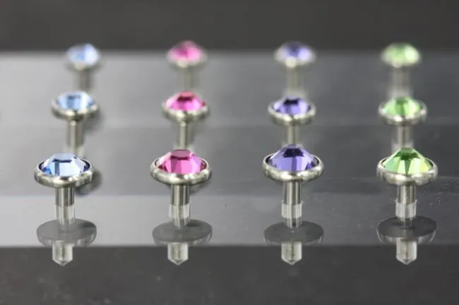 16g Internally Threaded Straight Barbell for Acrylic Display Block - Price Per 1