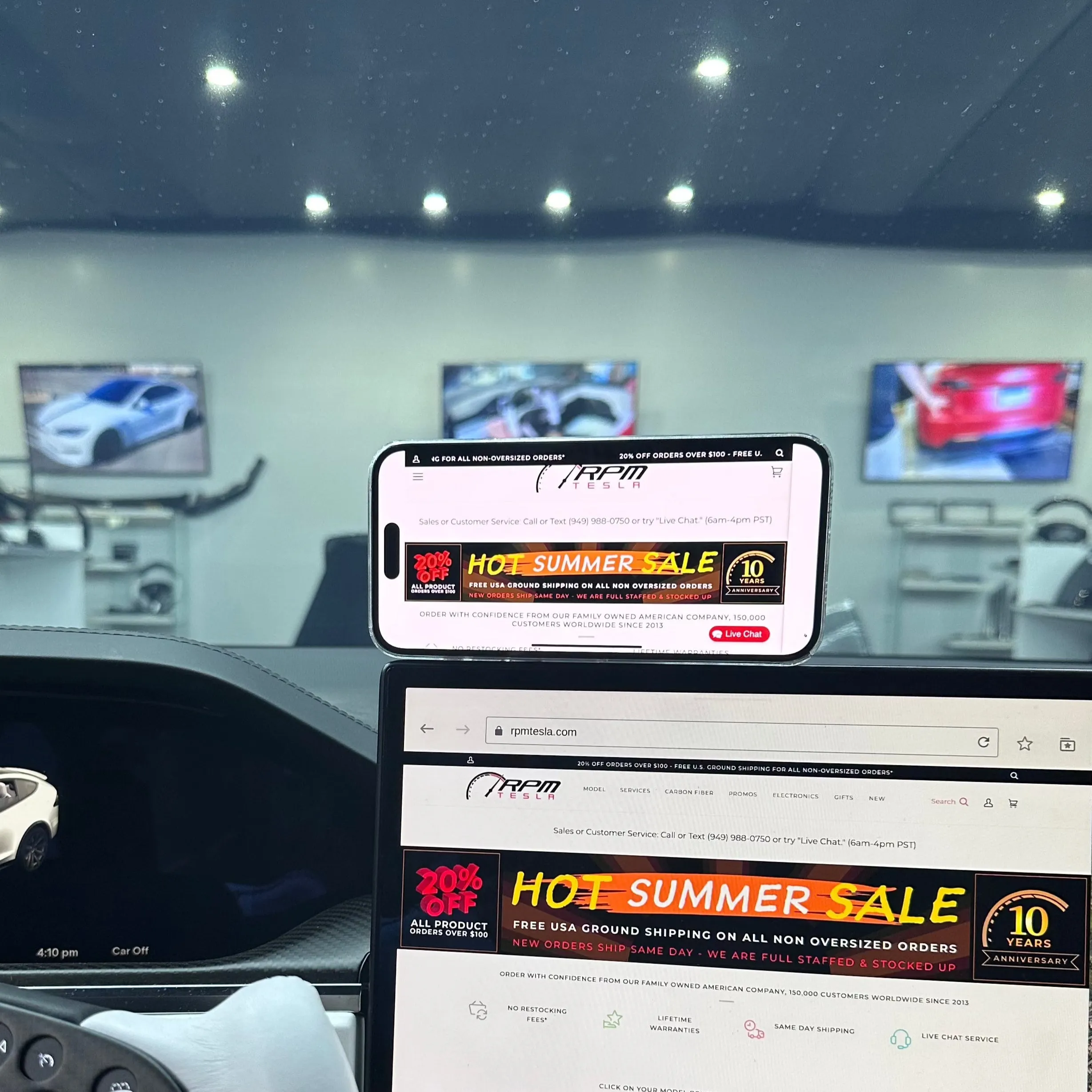 2021  | Model S & X Hideaway MagSafe 15W Fast Charging Smartphone Display Mount