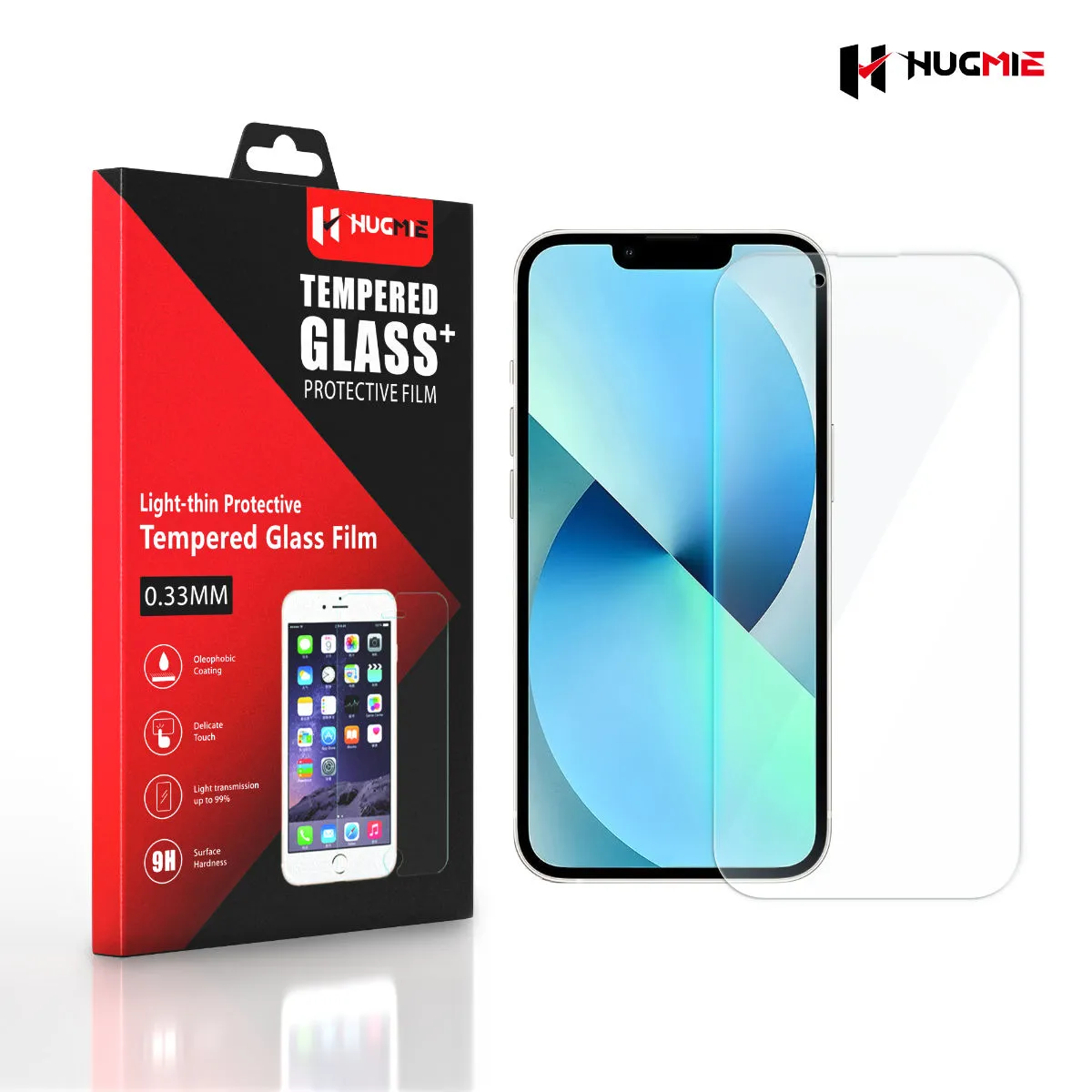 2x Hugmie® iPhone 13 Mini Tempered Glass Screen Protector