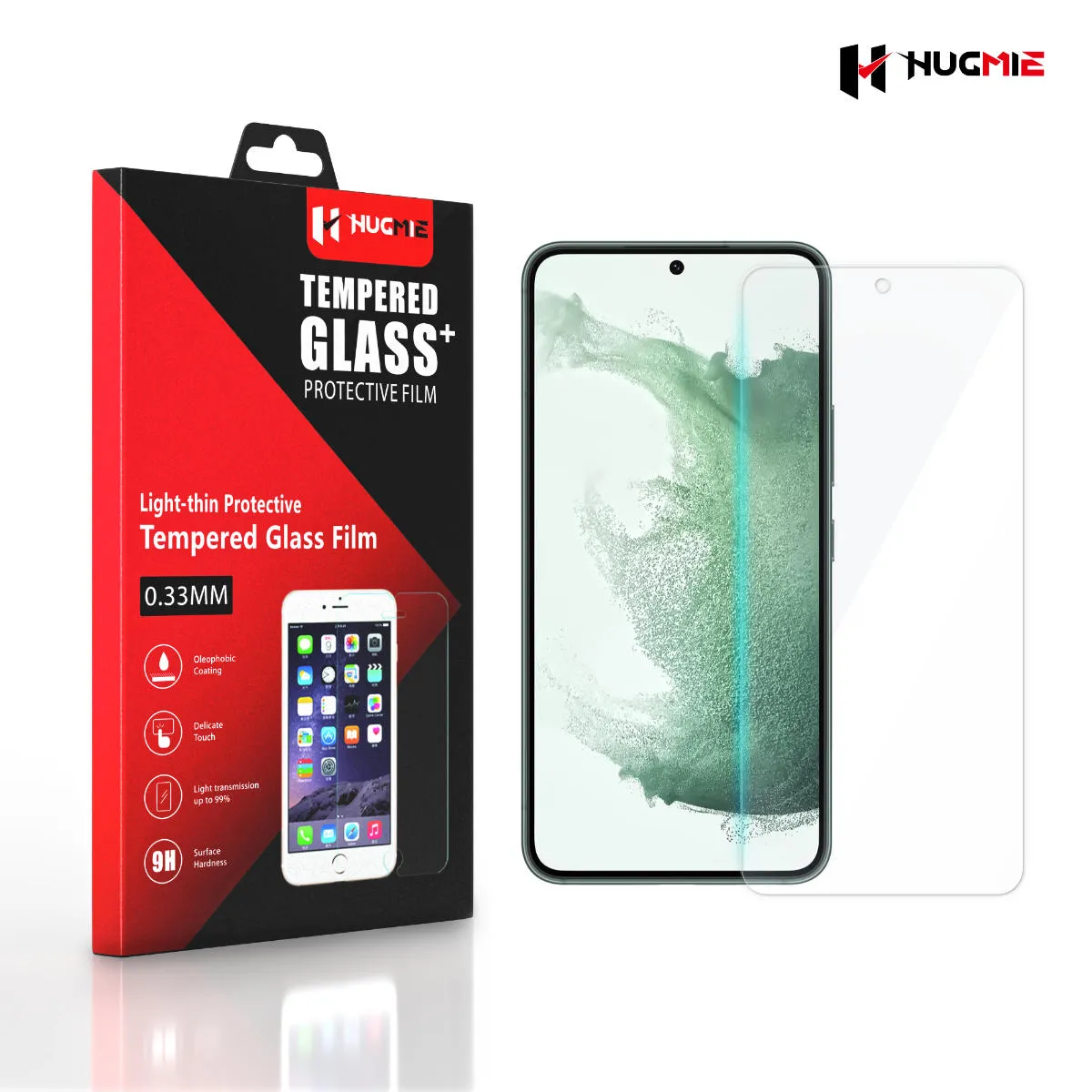 2x Hugmie® Samsung S22 Tempered Glass Screen Protector