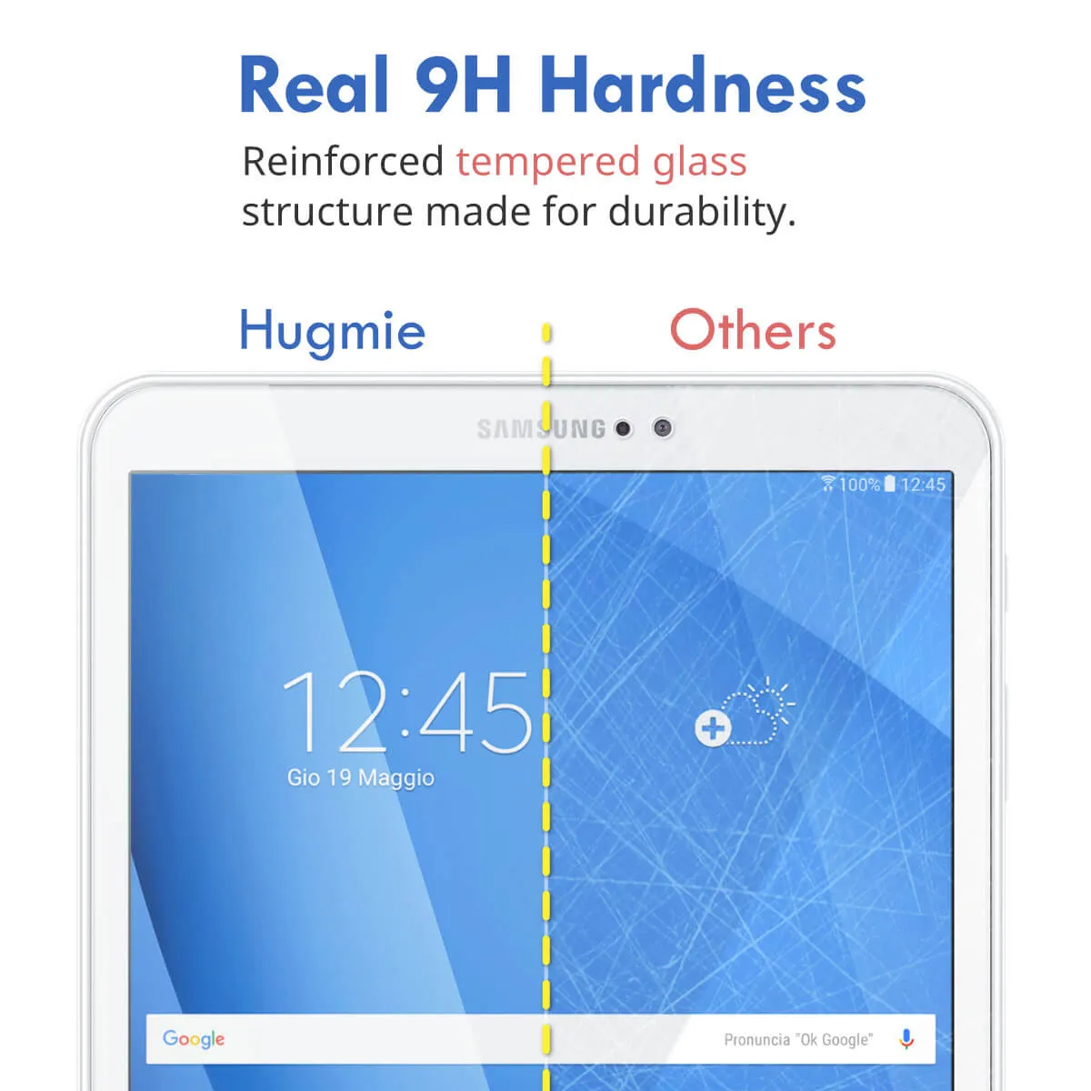 2x Hugmie® Samsung Tab A7 Lite T220 Tempered Glass Screen Protector