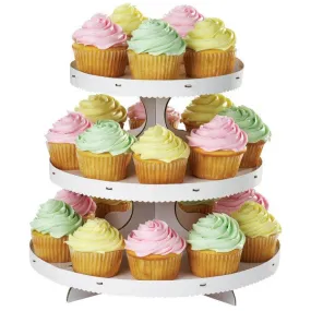 3-Tier Cupcake Stand, White 12" x 10.5" | 1ct