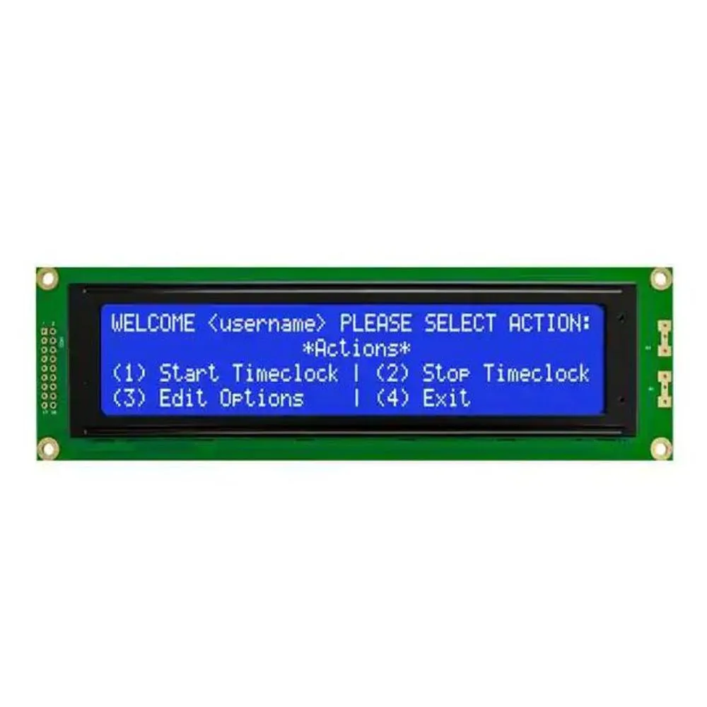 40x4 4004 JHD Original Character LCD Display Blue Color