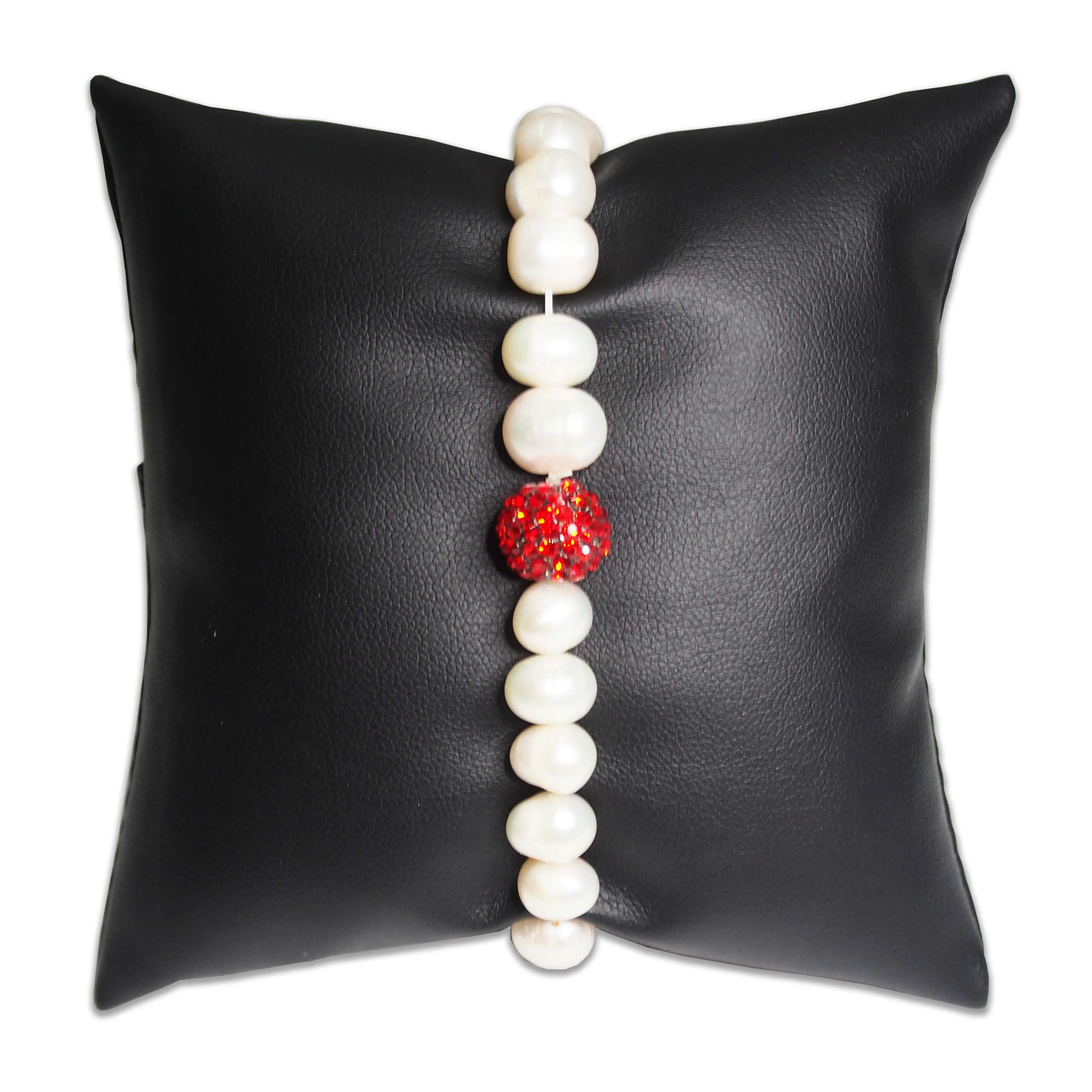 4" Black Leatherette Pillow Displays