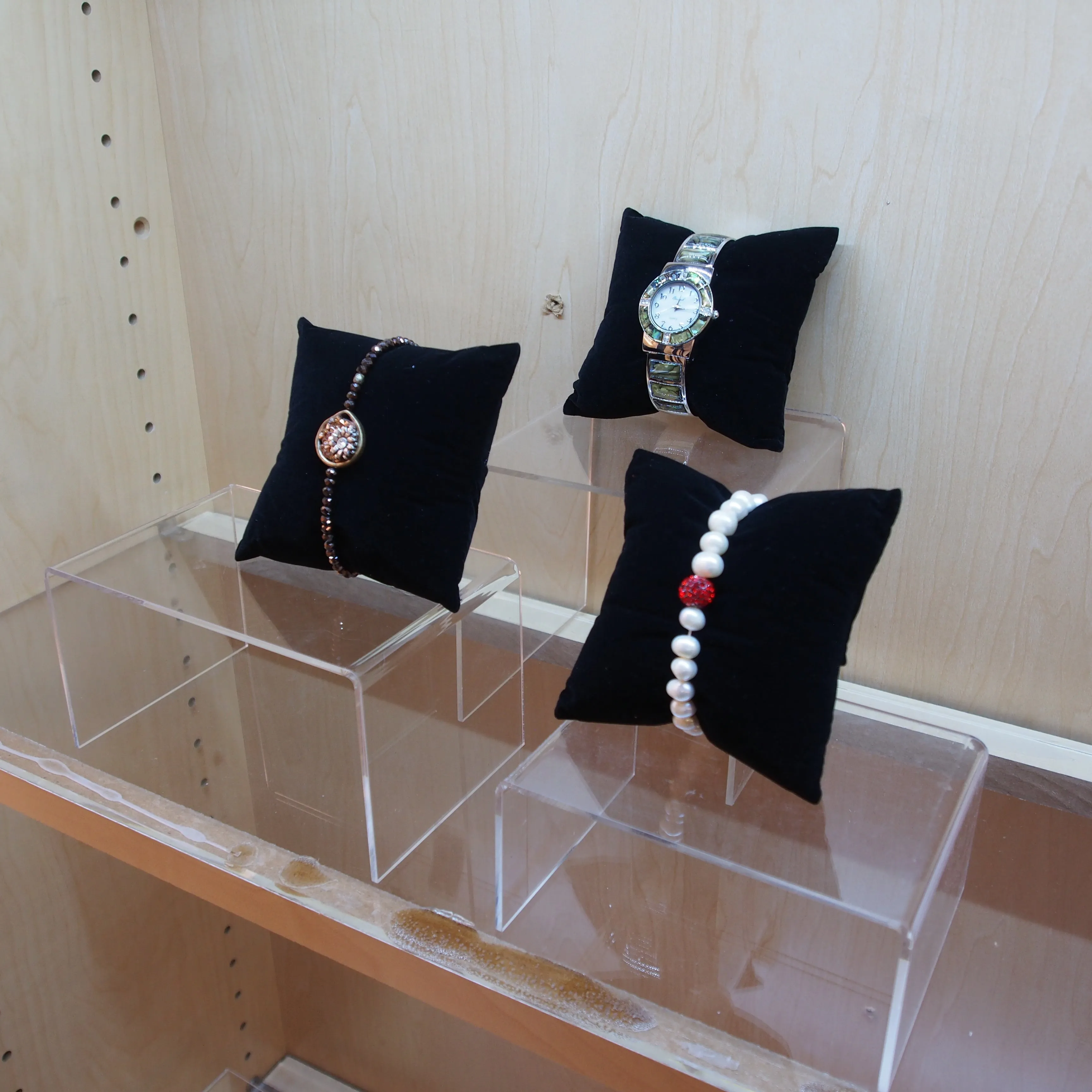 4" Black Velvet Pillow Displays
