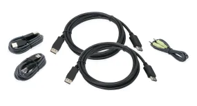 6 ft. Dual View DisplayPort, USB KVM Cable Kit with Audio (TAA)