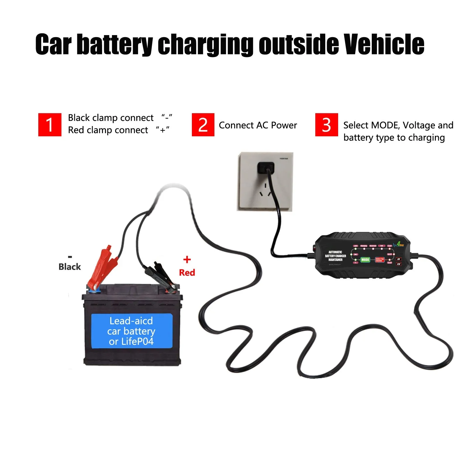 6v4a 12v4a Car Motorcycle Battery Charger Short Circuit
