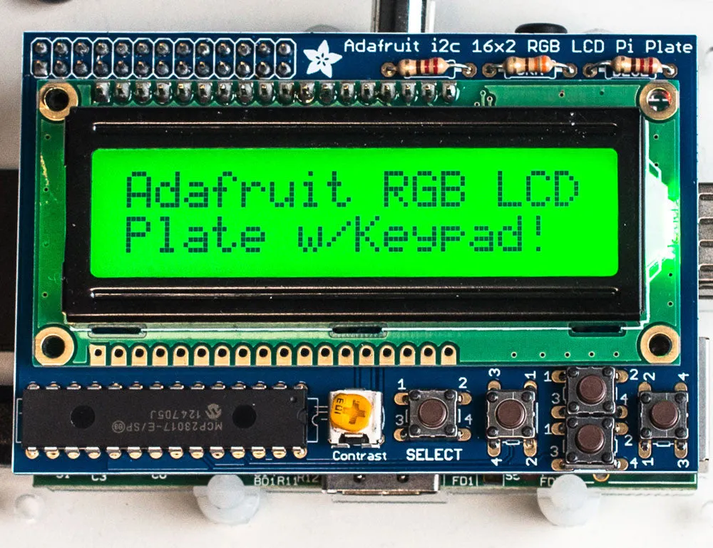 Adafruit RGB 16x2 LCD and Keypad Kit for Raspberry Pi