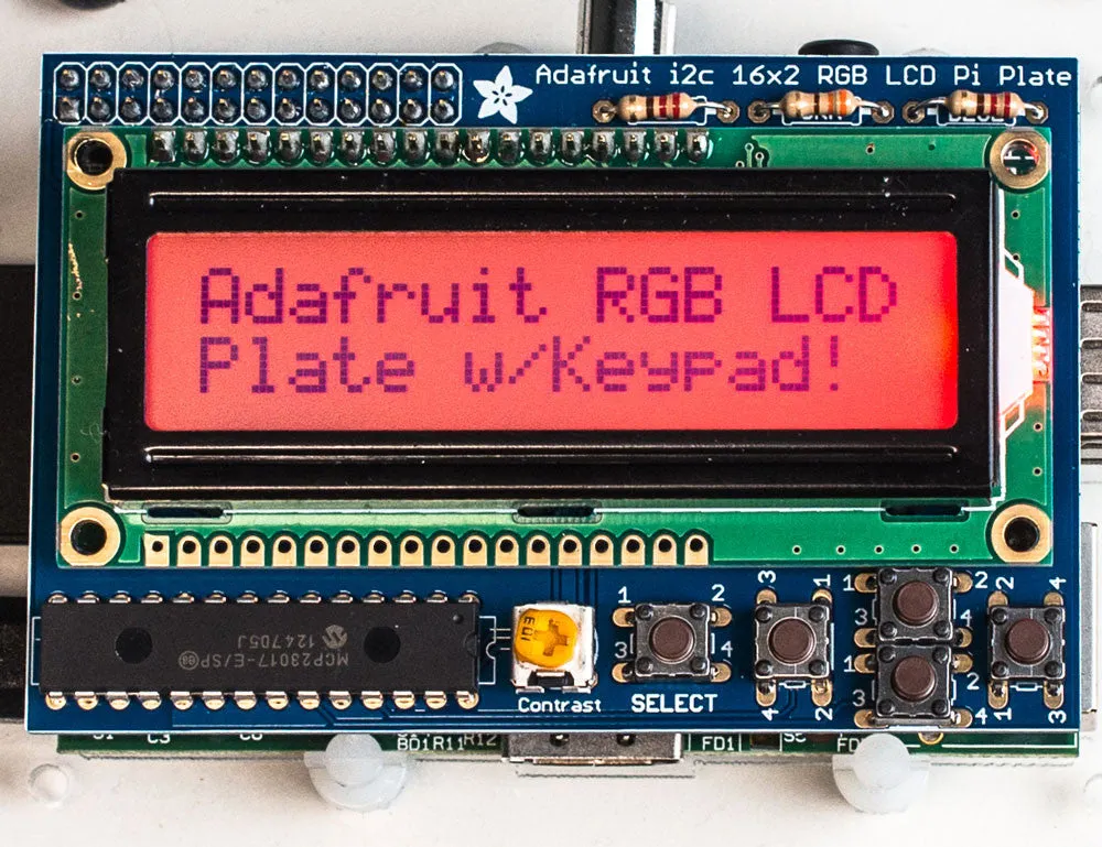 Adafruit RGB 16x2 LCD and Keypad Kit for Raspberry Pi