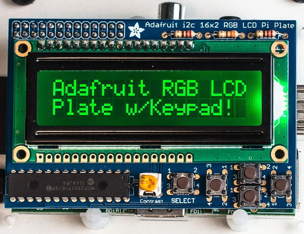 Adafruit RGB 16x2 LCD and Keypad Kit for Raspberry Pi