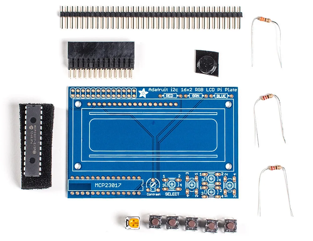 Adafruit RGB 16x2 LCD and Keypad Kit for Raspberry Pi