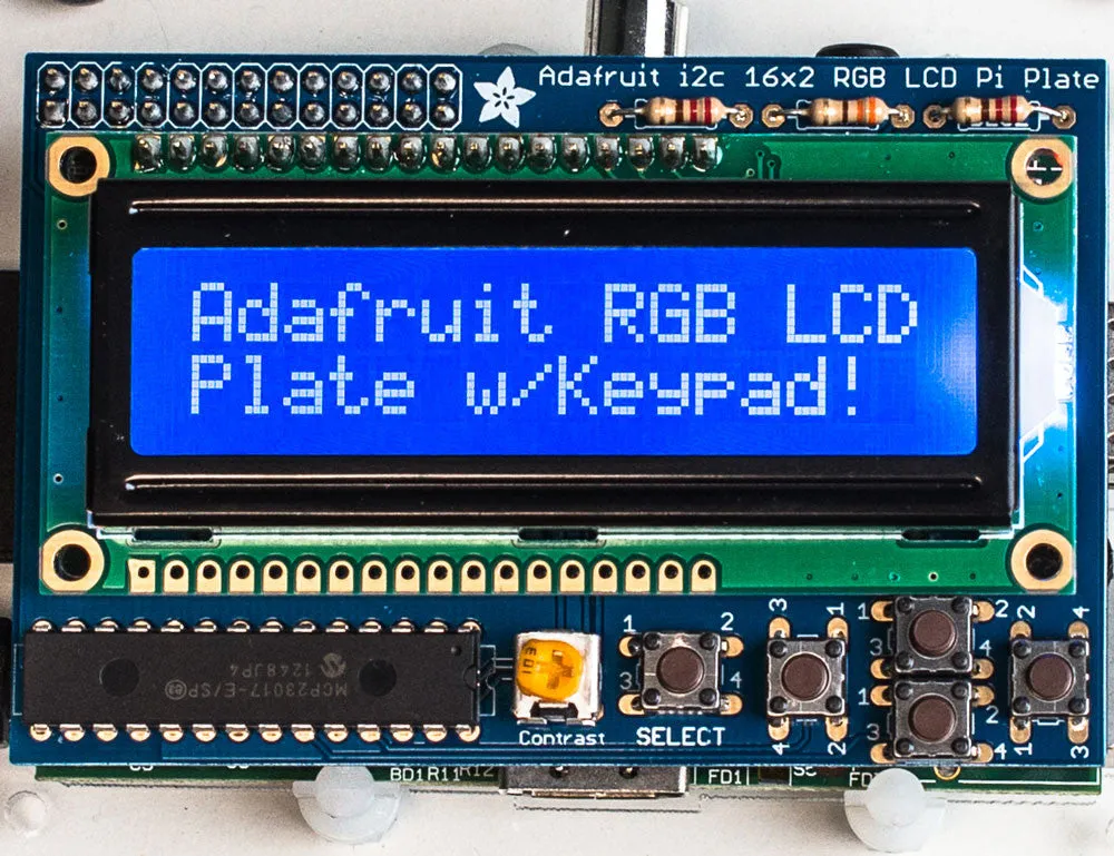 Adafruit RGB 16x2 LCD and Keypad Kit for Raspberry Pi