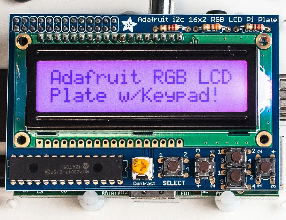 Adafruit RGB 16x2 LCD and Keypad Kit for Raspberry Pi