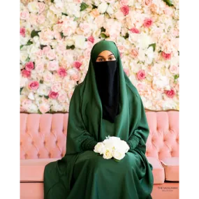 Aisha Two Piece Jilbaab - Emerald Green