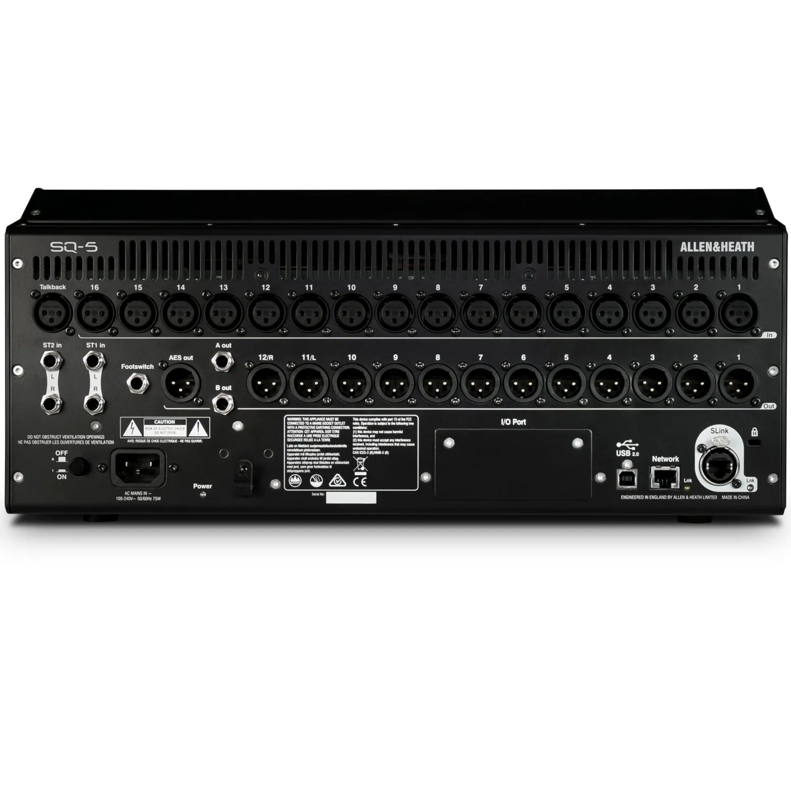 Allen & Heath SQ-5 Compact Digital Mixer, 96kHz XCVI FPGA processing, 17 Faders, 16 Onboard Preamps