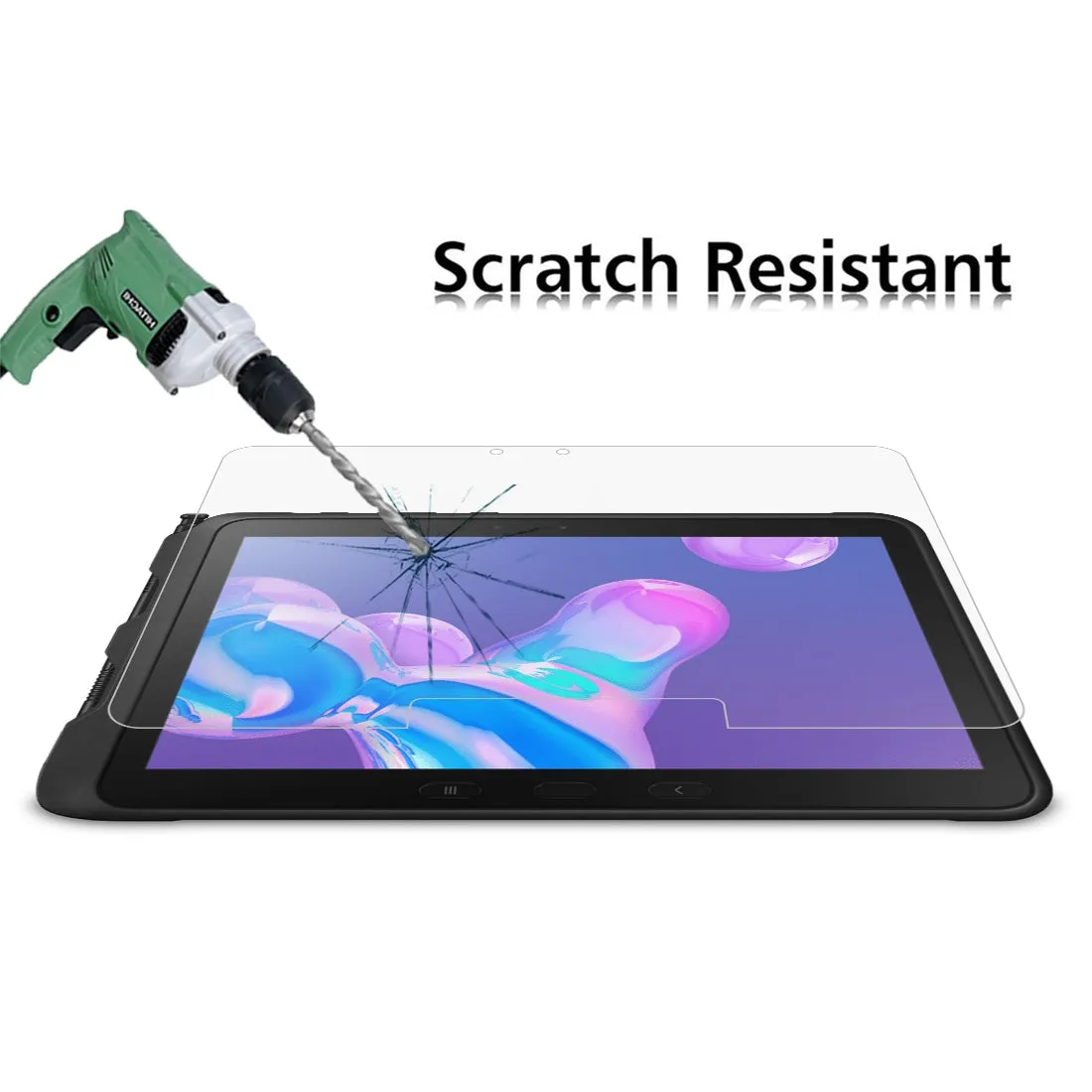 AMZER  9H HD Explosion-proof Tempered Glass Film Screen Protector For Samsung Galaxy Tab Active Pro T545 - pack of 2