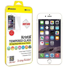 Amzer® Kristal™ Tempered Glass HD Edge2Edge Screen Protector - White