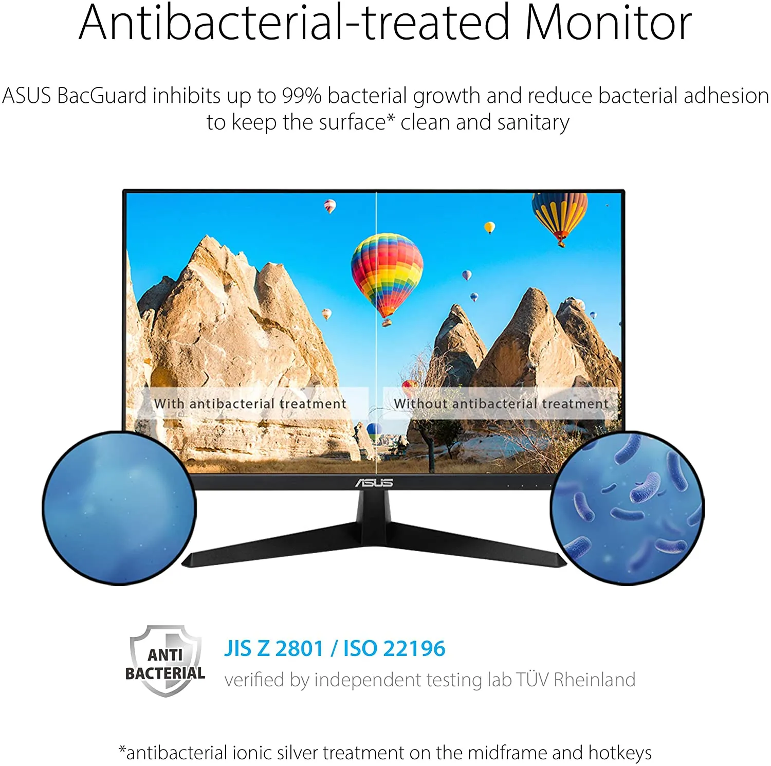 ASUS Monitor VY249HE 23.8” Eye Care Monitor, 1080P Full HD, 75Hz, IPS, Adaptive-Sync/FreeSync, Eye Care Plus, Color Augmentation, Rest Reminder, HDMI VGA, Frameless, VESA Wall Mountable