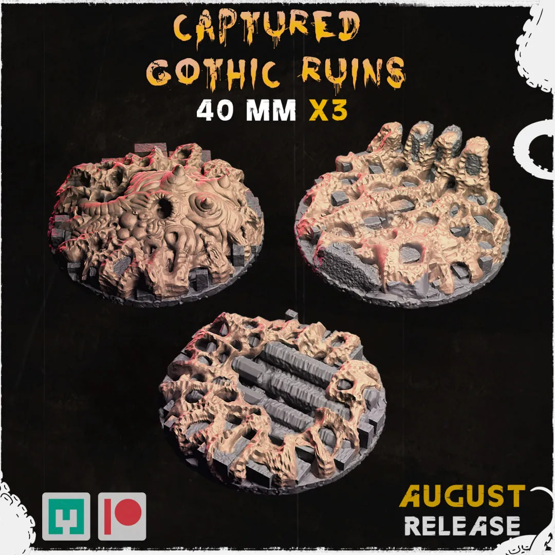 BASES - Captured Gothic Ruins Alien Covered ruins bases