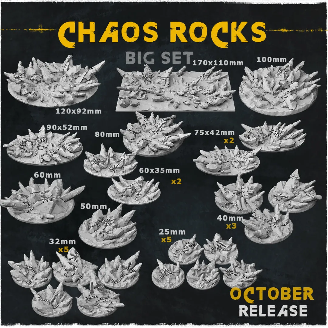 BASES - Chaos Rocks for wargames and tabletop