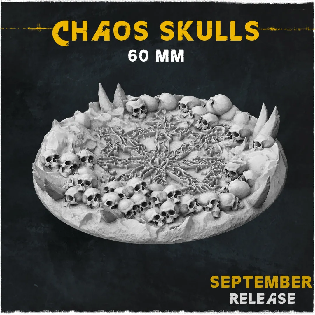 BASES - Chaos Skulls for wargames and tabletop