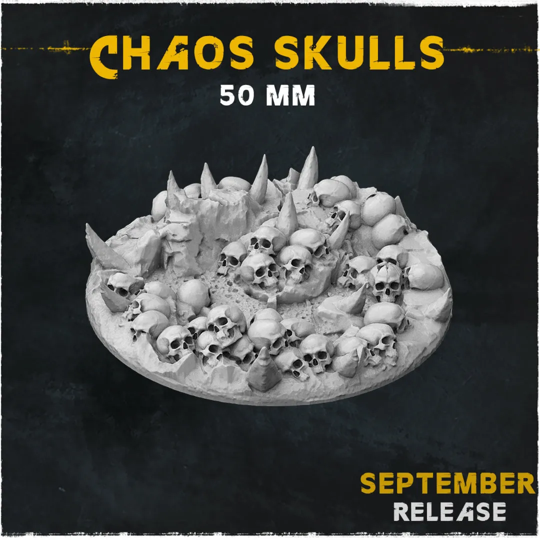 BASES - Chaos Skulls for wargames and tabletop