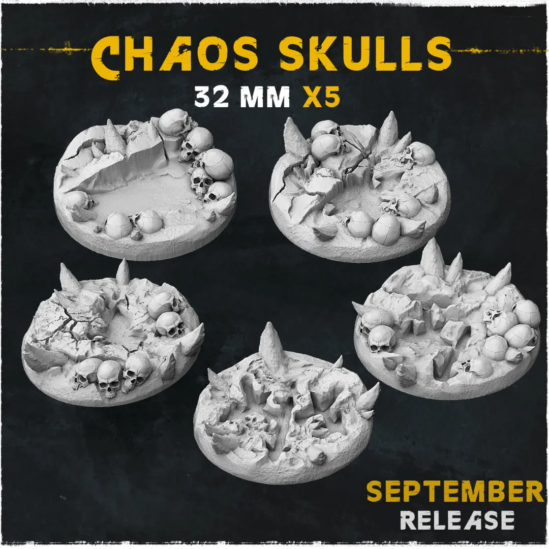 BASES - Chaos Skulls for wargames and tabletop