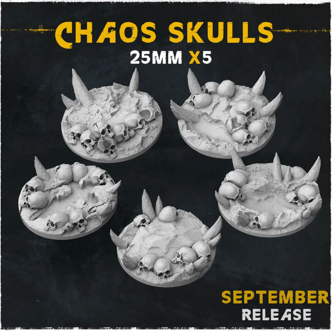 BASES - Chaos Skulls for wargames and tabletop