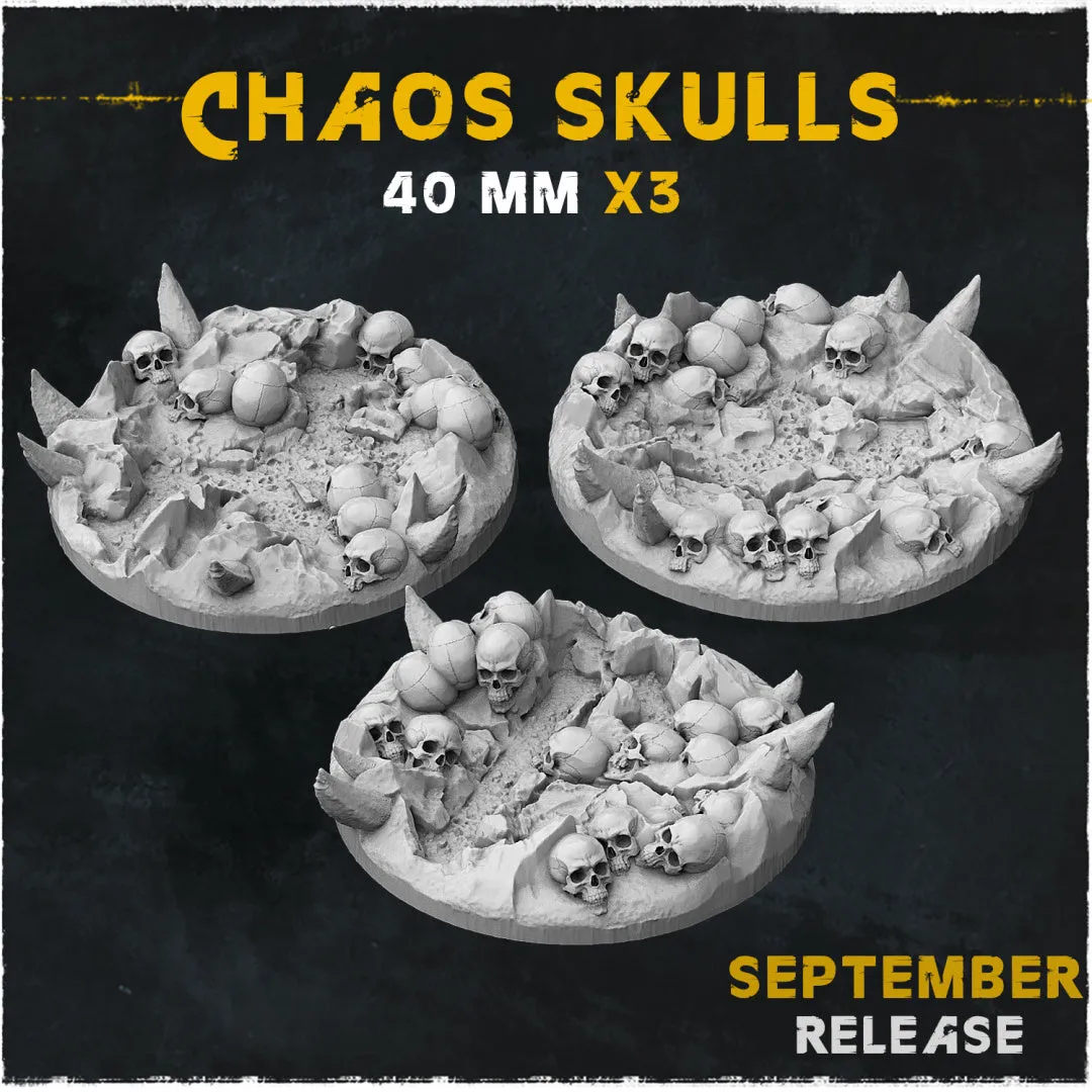 BASES - Chaos Skulls for wargames and tabletop