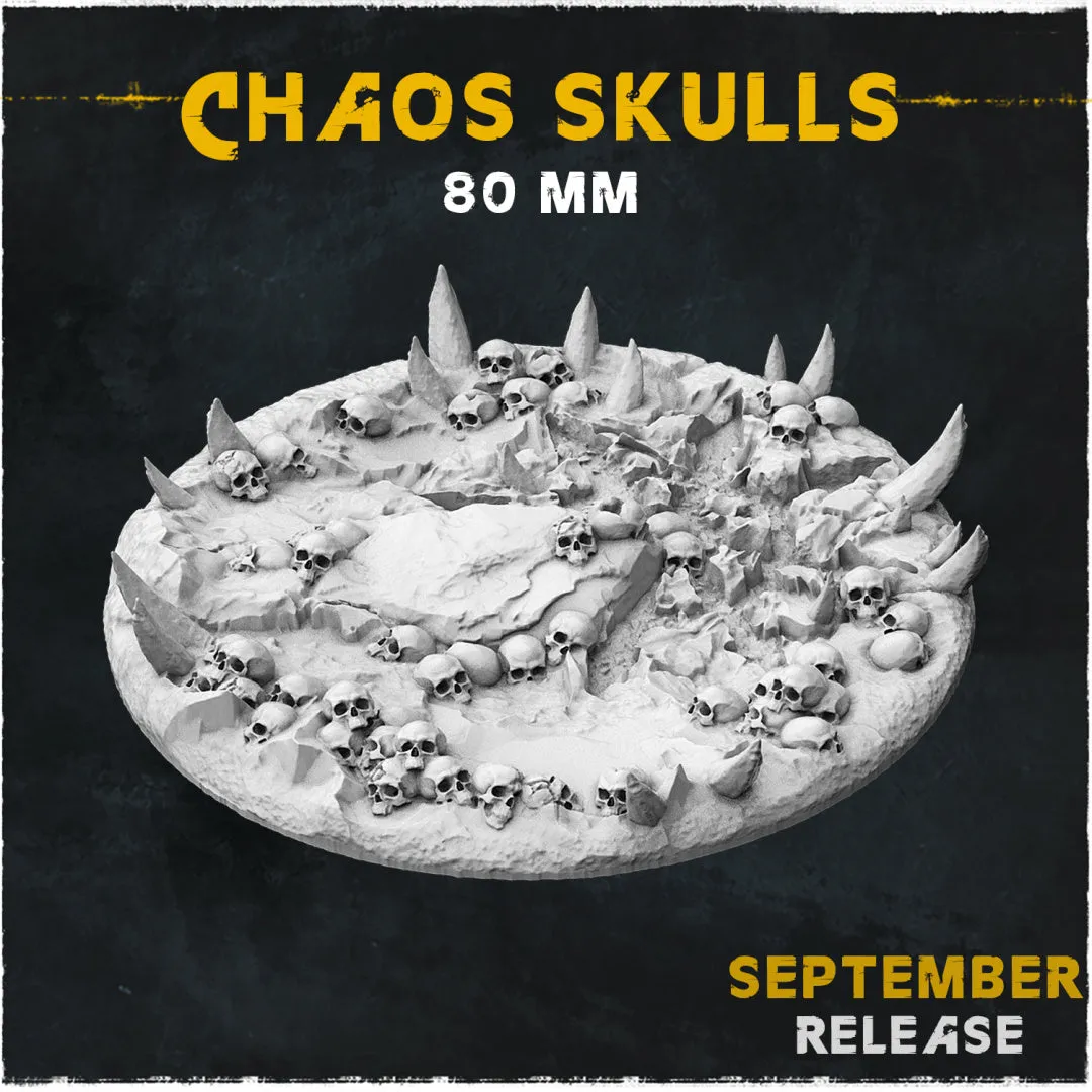 BASES - Chaos Skulls for wargames and tabletop