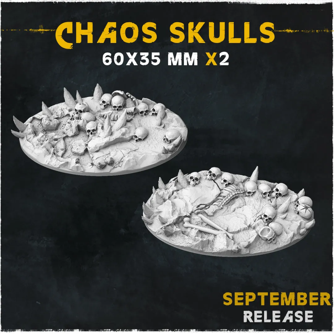 BASES - Chaos Skulls for wargames and tabletop