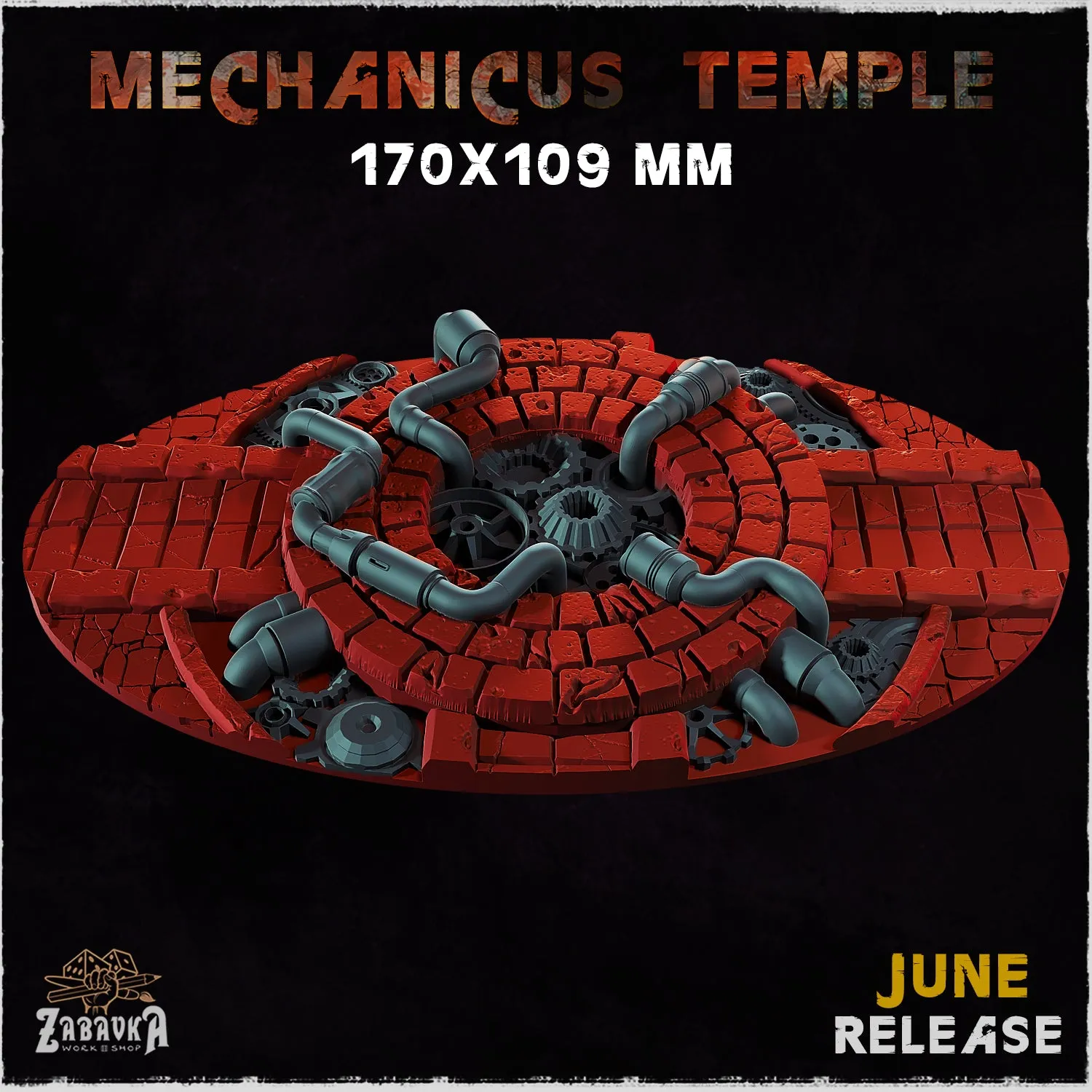 BASES - Mechanicus Temple - themed bases for wargames and tabletop
