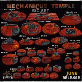BASES - Mechanicus Temple - themed bases for wargames and tabletop
