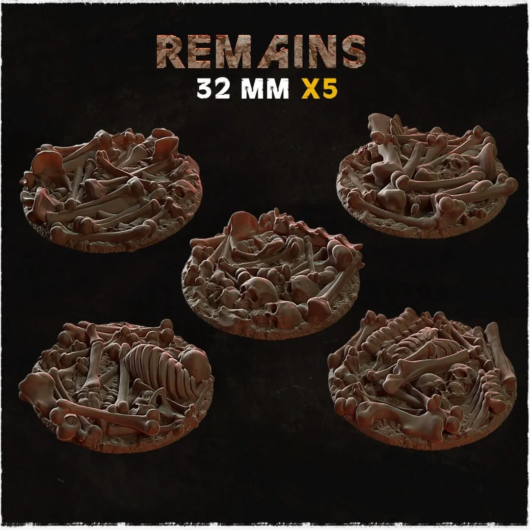 BASES - REMAINS themed Bone Covered Grimdark bases