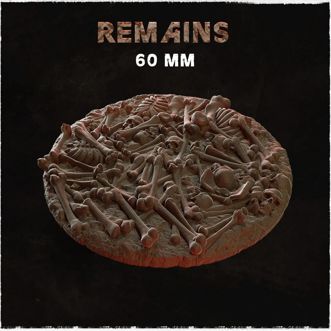 BASES - REMAINS themed Bone Covered Grimdark bases
