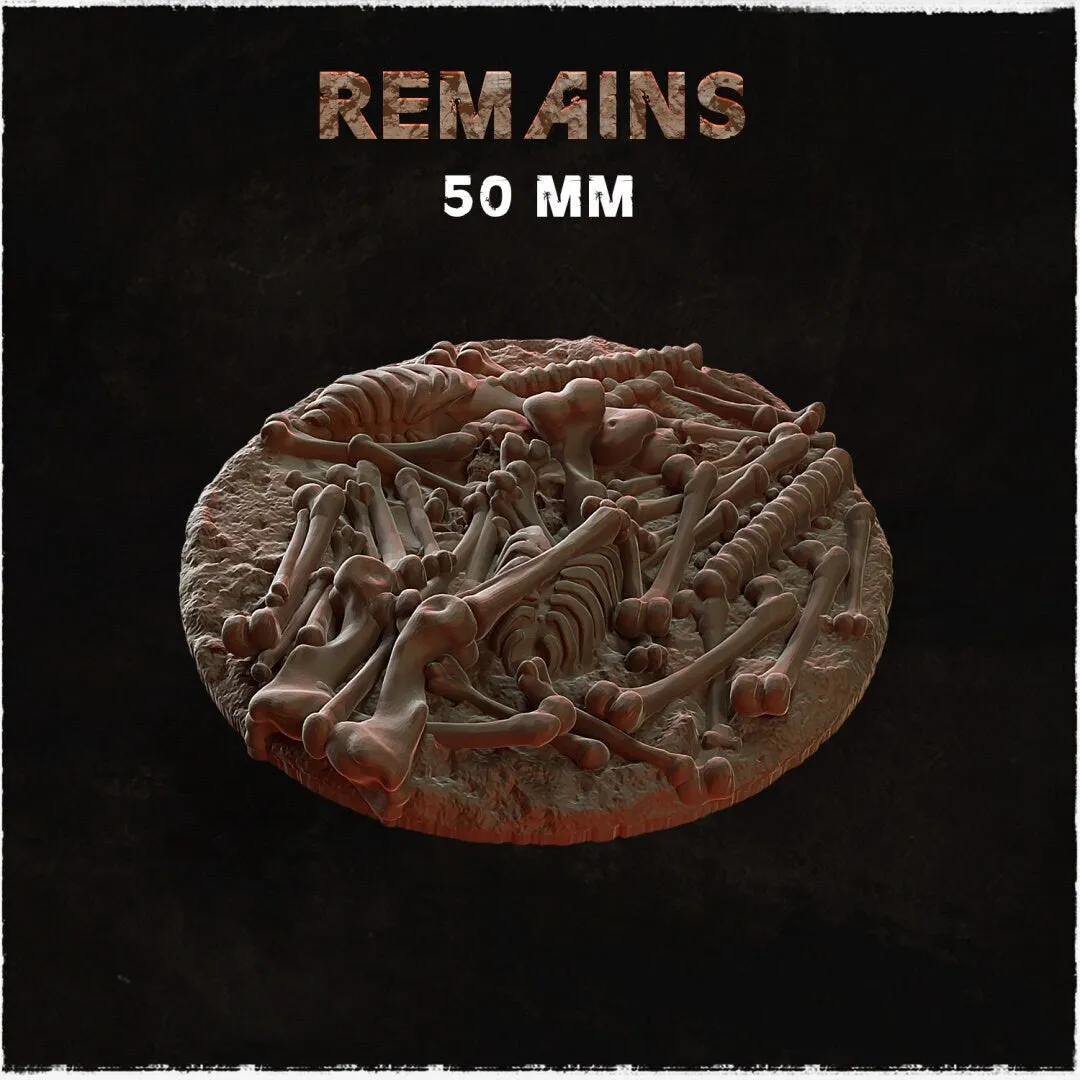 BASES - REMAINS themed Bone Covered Grimdark bases