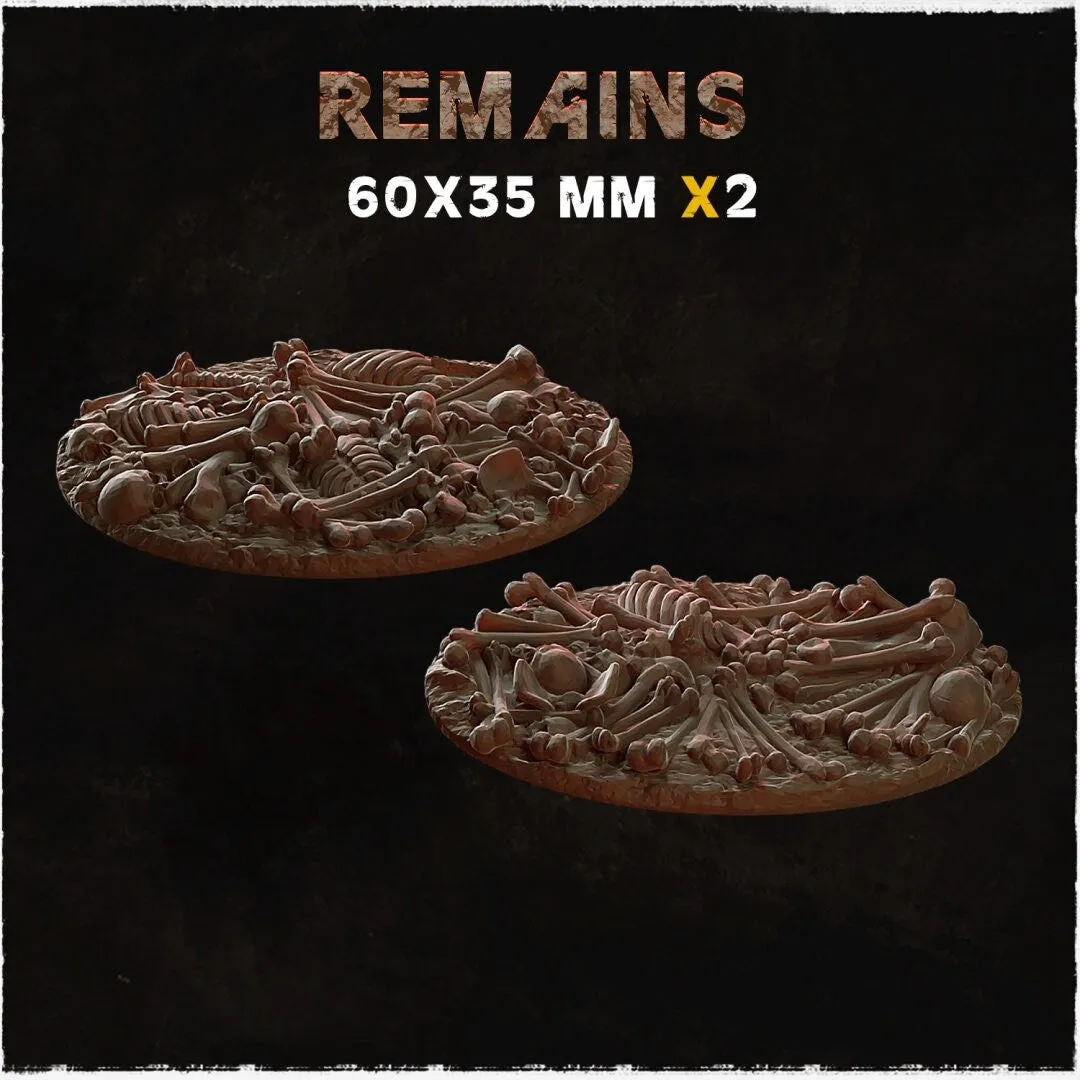 BASES - REMAINS themed Bone Covered Grimdark bases