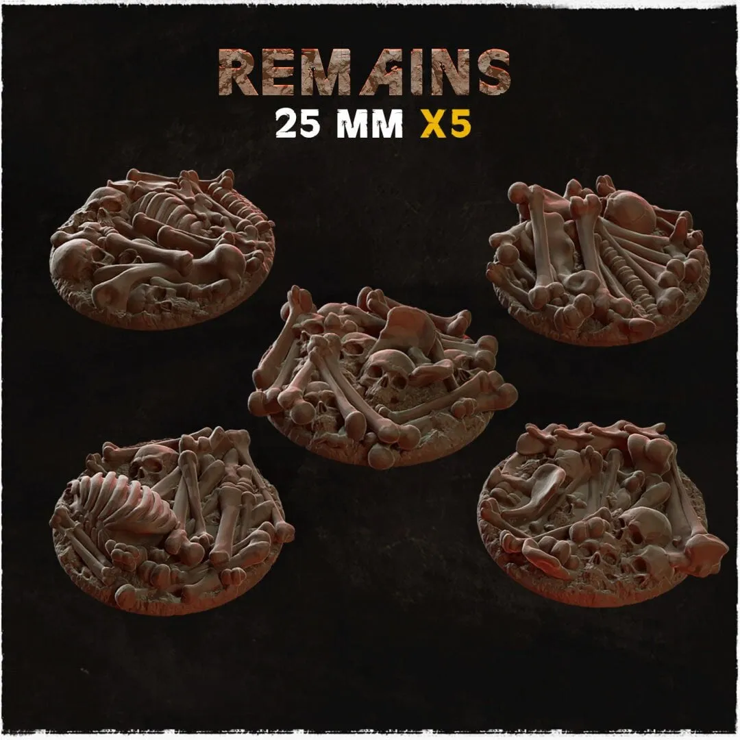 BASES - REMAINS themed Bone Covered Grimdark bases