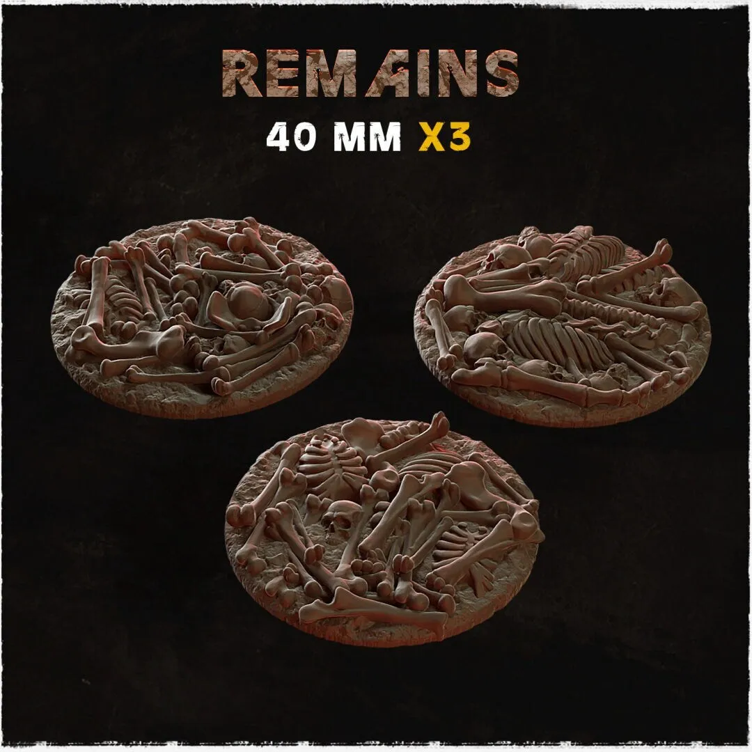 BASES - REMAINS themed Bone Covered Grimdark bases