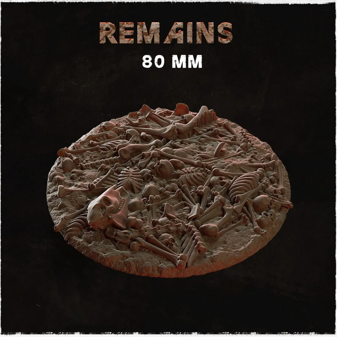 BASES - REMAINS themed Bone Covered Grimdark bases