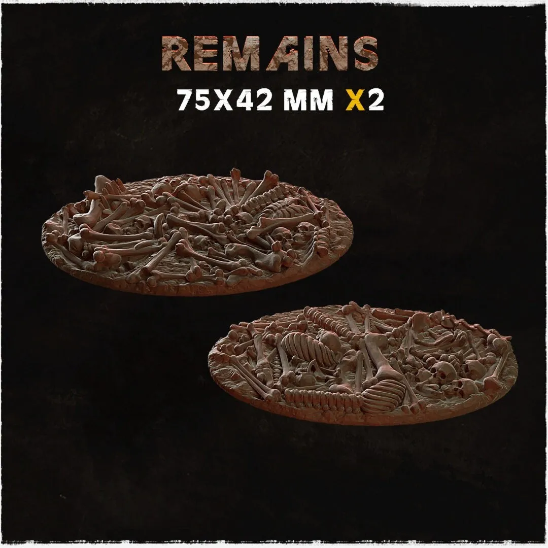 BASES - REMAINS themed Bone Covered Grimdark bases
