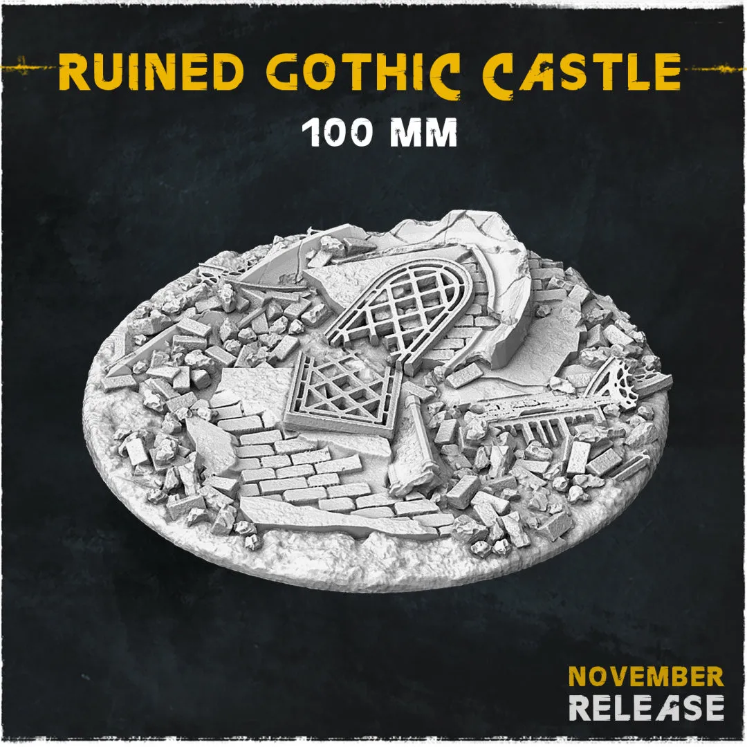 BASES - Ruined Gothic Castle themed Medieval ruins bases
