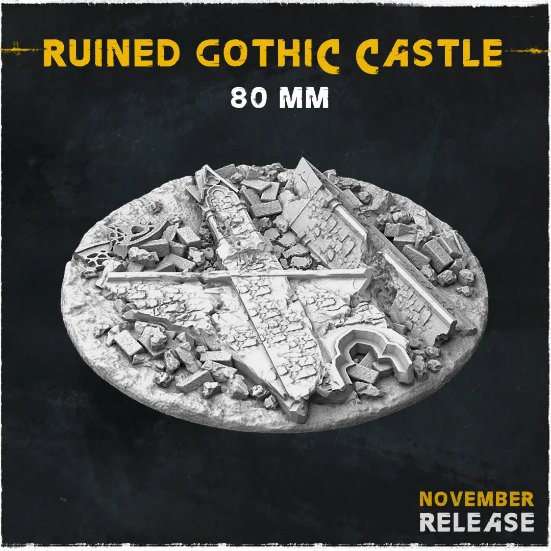BASES - Ruined Gothic Castle themed Medieval ruins bases