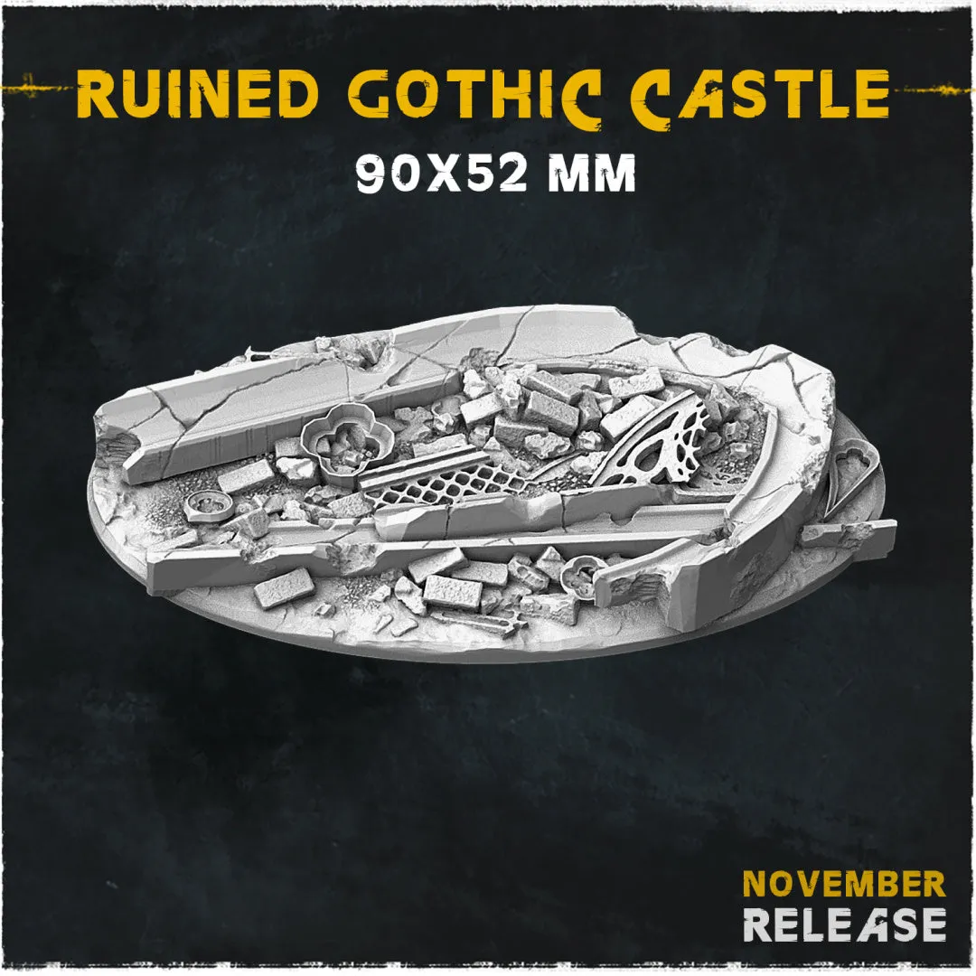 BASES - Ruined Gothic Castle themed Medieval ruins bases