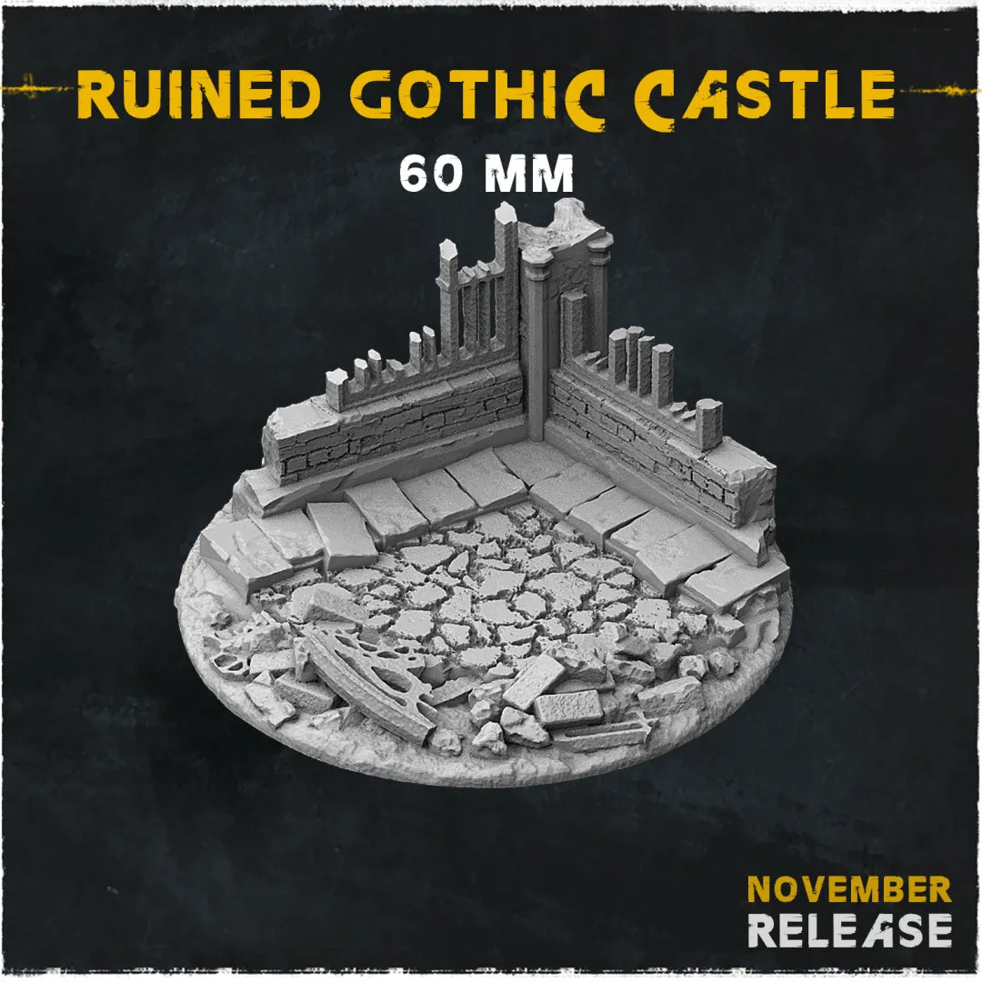 BASES - Ruined Gothic Castle themed Medieval ruins bases